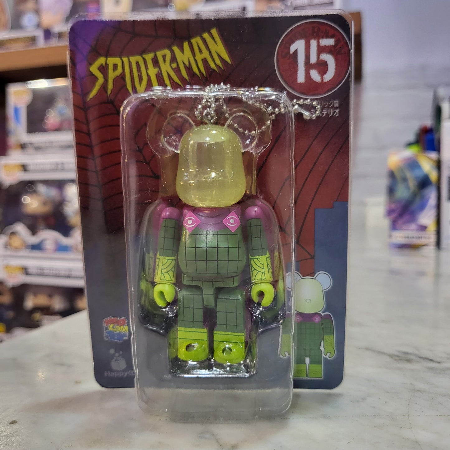 Medicom Toy BEARBRICK Spider-Man 100% Keychain 15