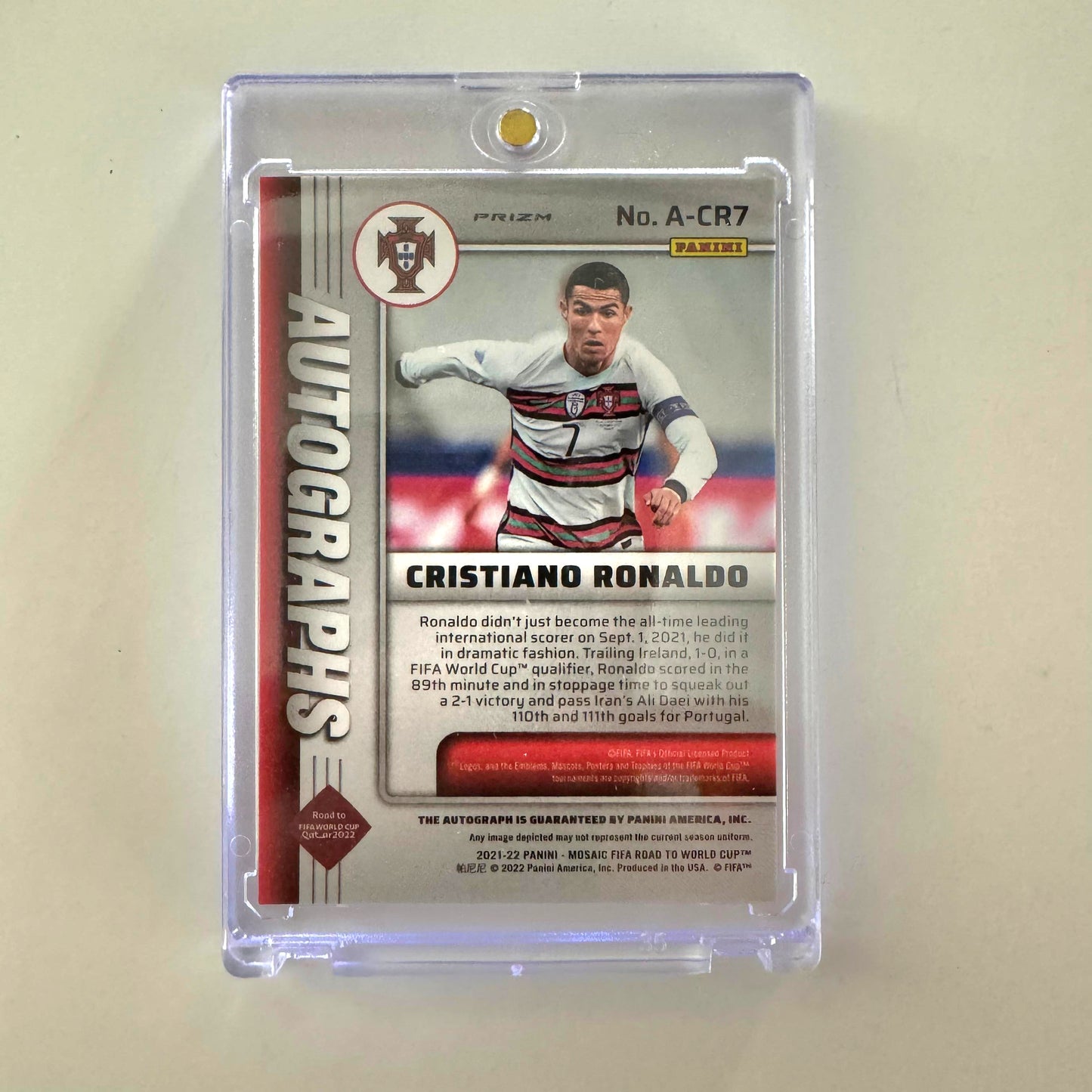 Panini Mosaic World Cup 2022 - Portugal Cristiano Ronaldo Autograph