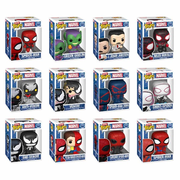 Marvel - Spiderman Collector 12 Pack Bitty Pops