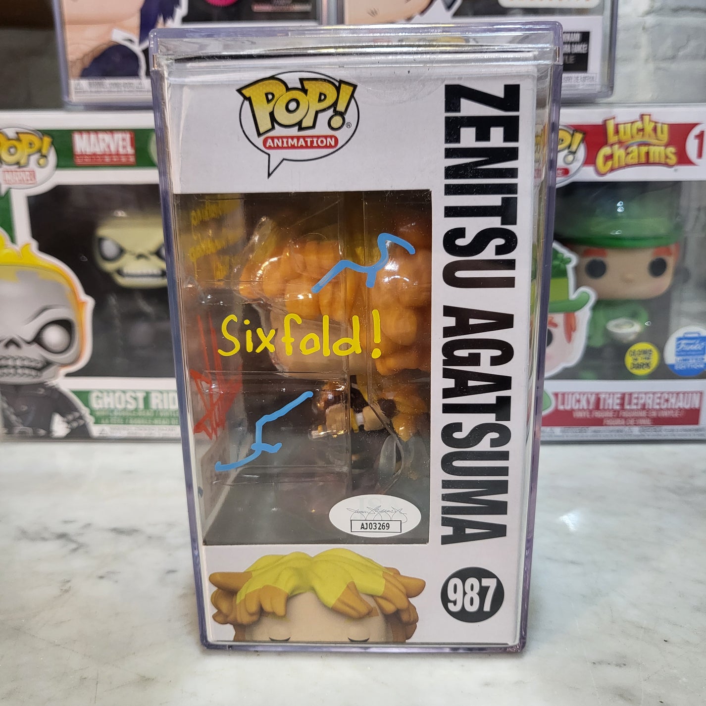 Autographed by Aleks Le Demon Slayer Zenitsu Agatsuma [Funimation