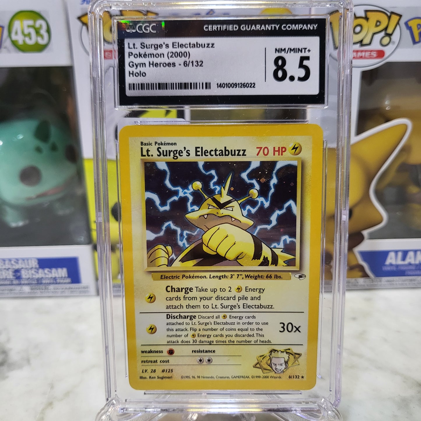 Pokemon TCG - 2000 Lt. Surge's Electabuzz [CGC 8.5]