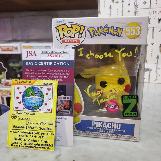 Pokemon - Pikachu [Signed by Veronica Taylor voice actress of Ash with Quote and JSA] #553