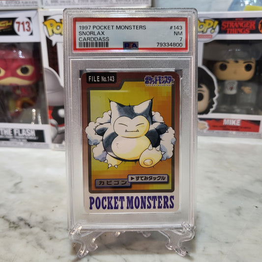 Pokemon 1997 Japanese Prism Carddass - Snorlax [PSA 7]