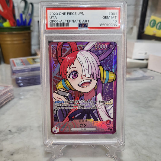 One Piece TCG - Alternate Art Leader Uta [PSA 10]