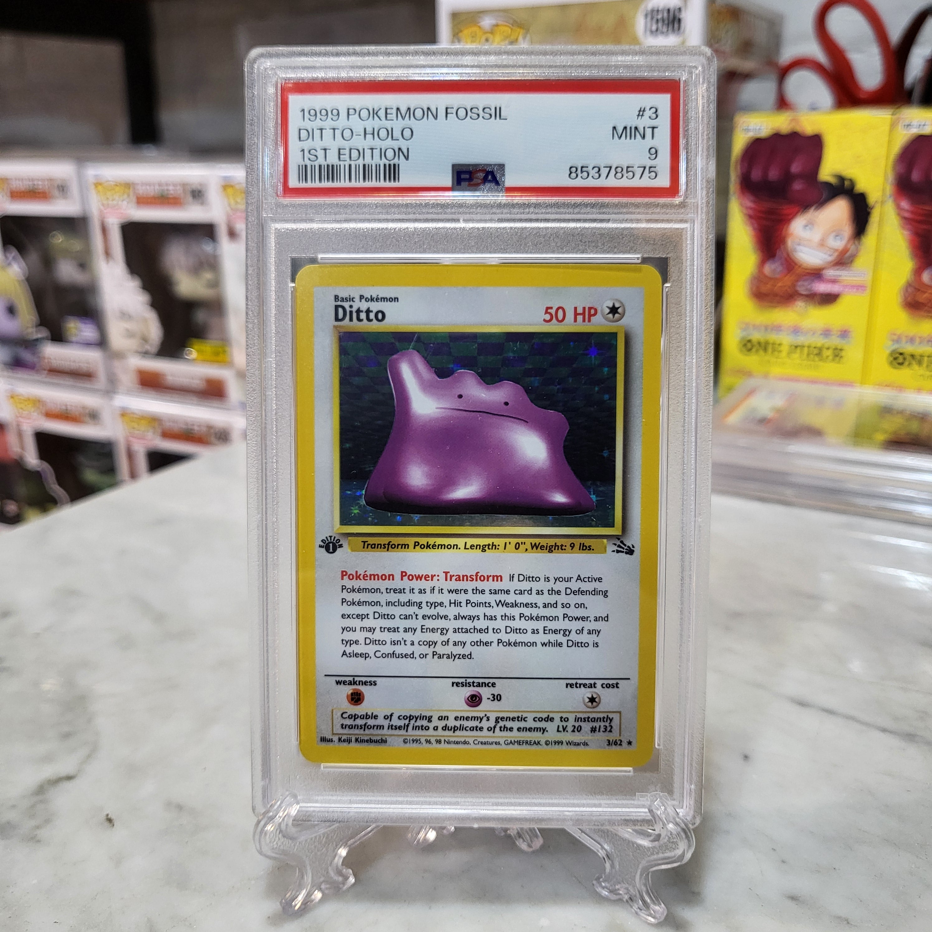 Pokémon - PSA 9 hotsell 1st Ed Fossil Ditto 3/62