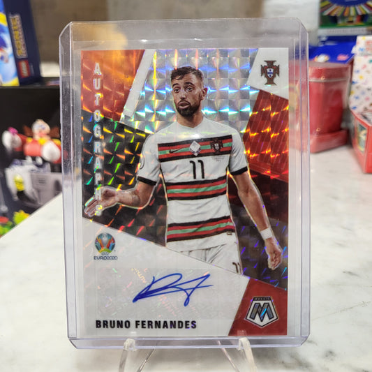 2021 Panini Mosaic Prizm UEFA Euro Soccer Bruno Fernandes Portugal AUTO