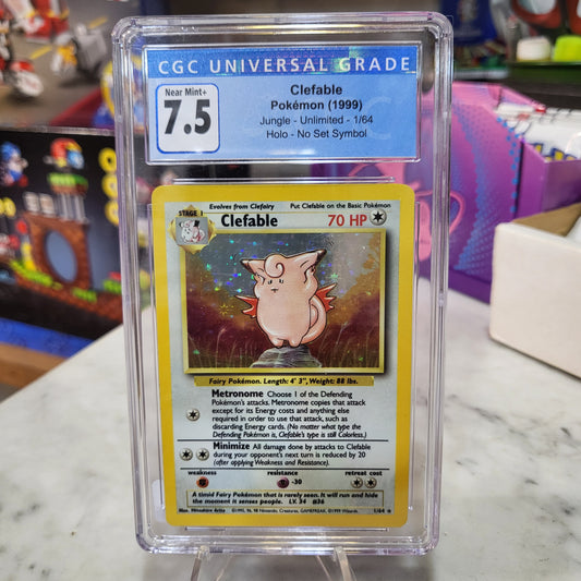 Pokemon TCG - Clefable No Symbol Set [CGC 7.5]