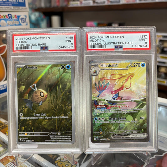 Pokemon TCG - Feebas IR & Milotic Ex SIR [PSA 9 Set of 2]