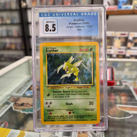 Pokemon TCG - 1999 Scyther Jungle No Symbol [CGC 8.5]