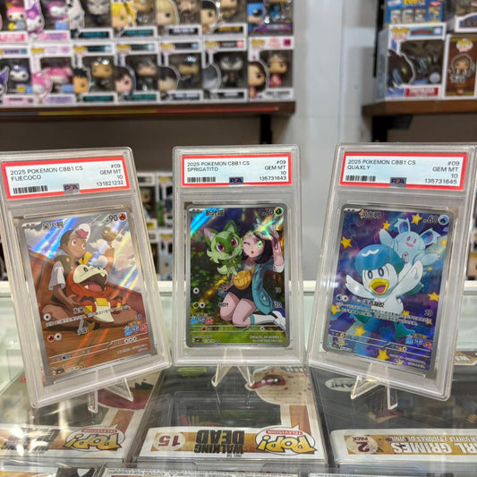 Pokemon TCG - Fuecoco, Sprigatito & Quaxly Chinese Exclusive Illustration Rares [PSA 10]