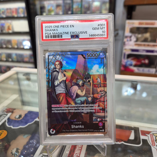 One Piece TCG - Shanks PSA Magazine Promo [PSA 10]