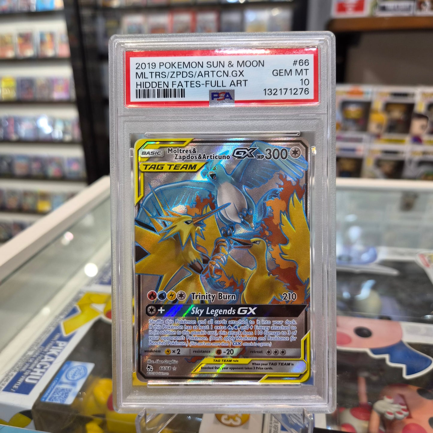 Pokemon TCG - 2019 Moltres Zapdos & Articuno GX Tag Team [PSA 10]