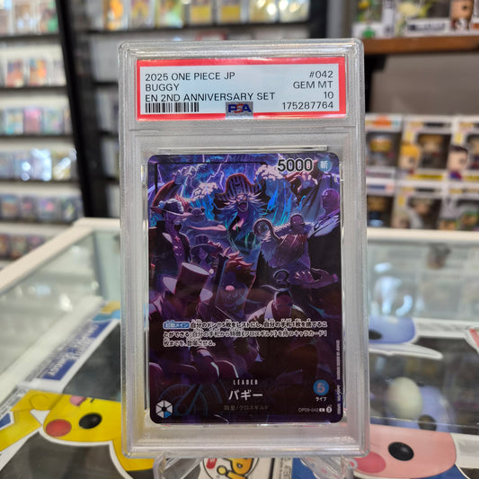 One Piece TCG - Buggy 2nd Anniversary Set Leader JP [PSA 10]