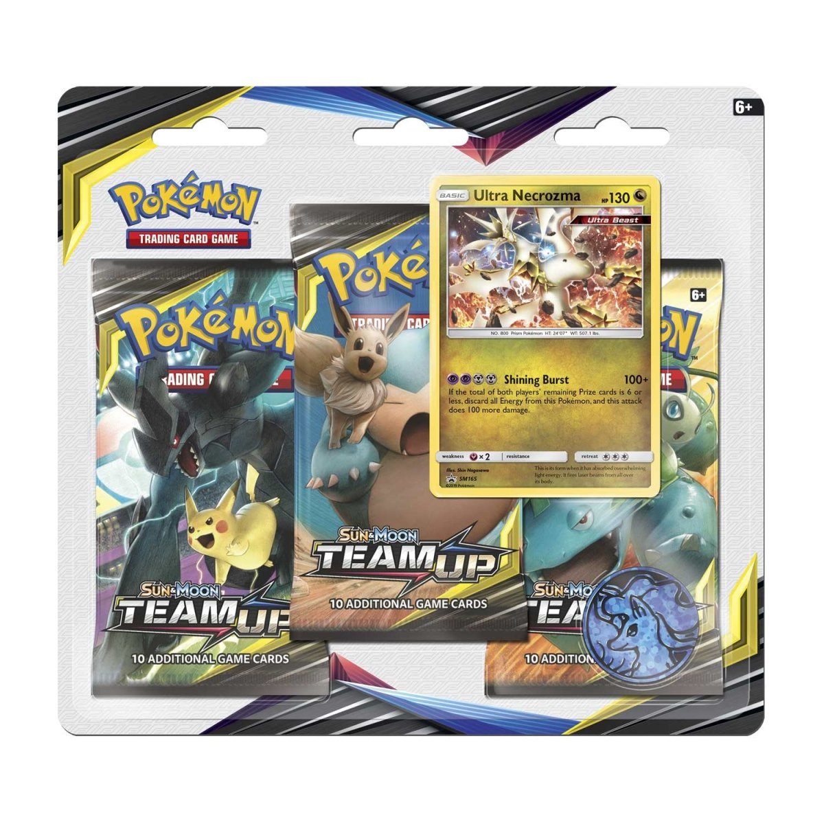 Pokémon TCG - Sun & Moon Team Up 3 Packs Blister [Ultra Necrozma Promo Card]