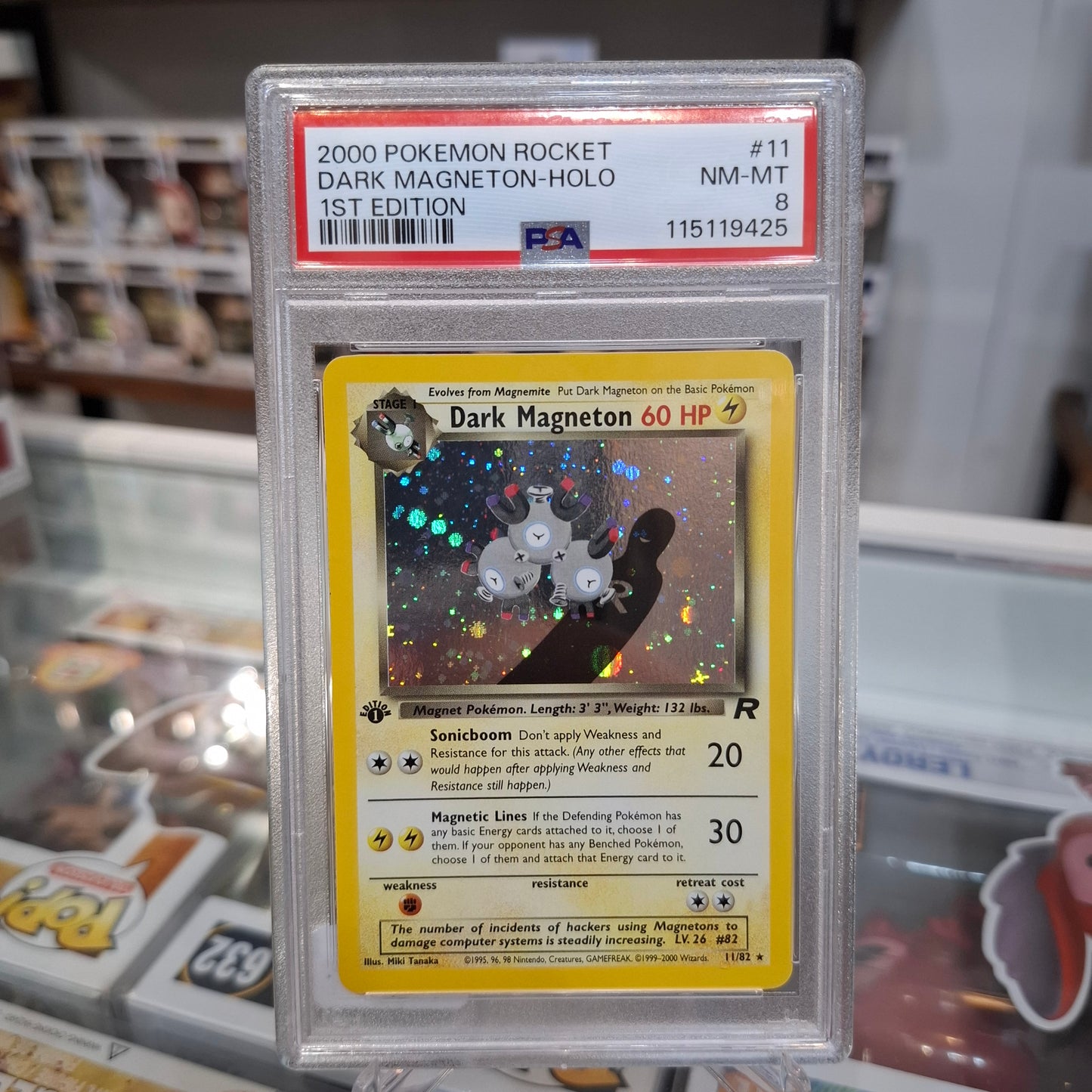 Pokemon TCG - Dark Magneton 1st Edition Holo [PSA 8]