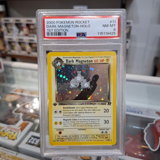 Pokemon TCG - Dark Magneton 1st Edition Holo [PSA 8]