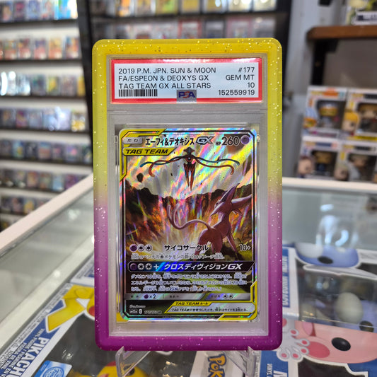 Pokemon TCG - 2019 FA Espeon & Deoxys GX Tag Team JP [PSA 10]