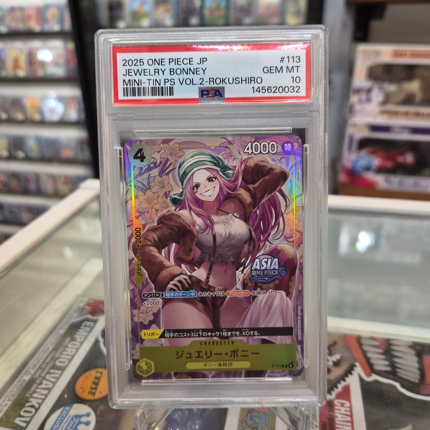 One Piece TCG - Jewelry Bonney Mini Tin Promo [PSA 10]