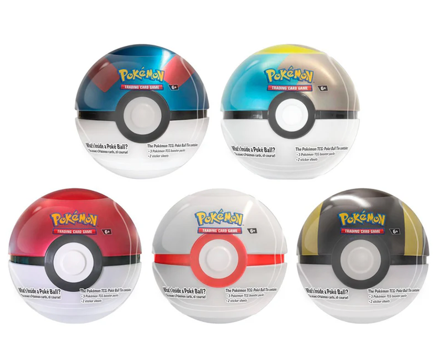 Pokemon TCG - Pokeball Tin+ 3 Packs [Random Design]