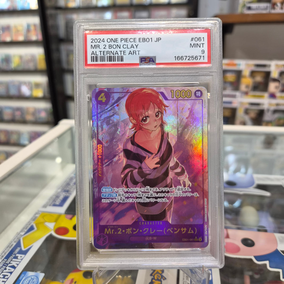 One Piece TCG - Mr 2 Bon Clay Alt Art JP [PSA 9]