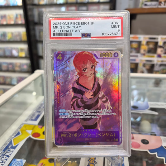 One Piece TCG - Mr 2 Bon Clay Alt Art JP [PSA 9]
