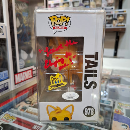 Sonic the Hedgehog - Tails Signed by Colleen O'Shaughnessey [Flocked Chase Exclusive] #978