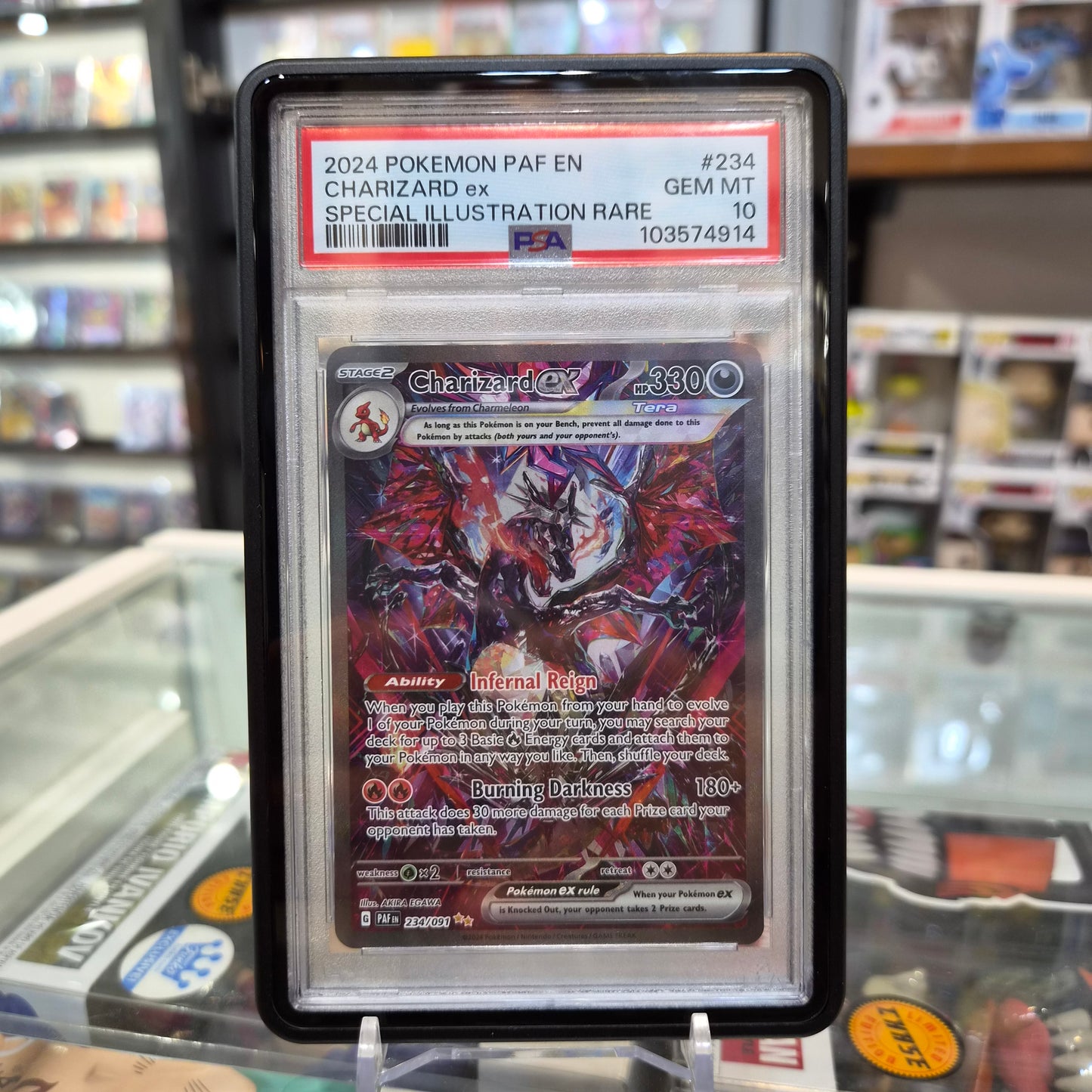 Pokemon TCG - 2024 Charizard ex Paldean Fates SIR [PSA 10]