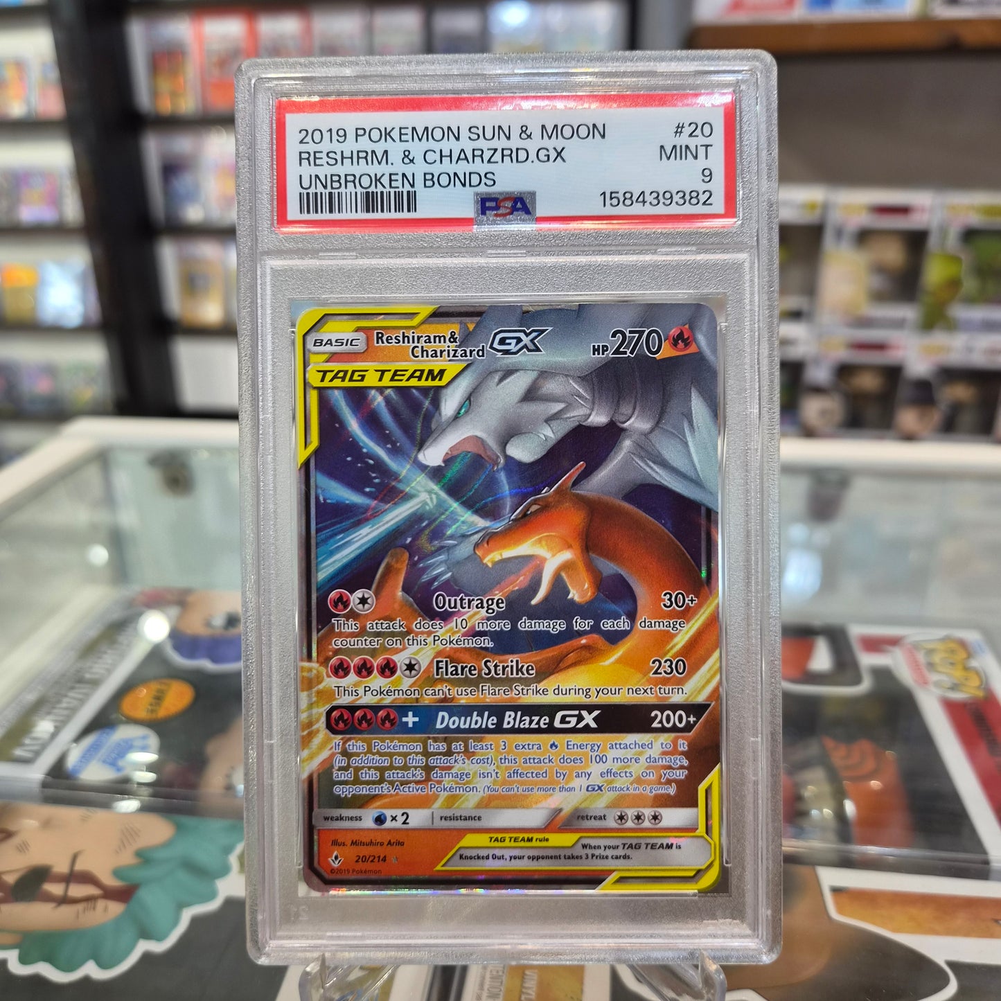 Pokemon TCG - Reshiram & Charizard Tag Team Unbroken Bonds [PSA 9]