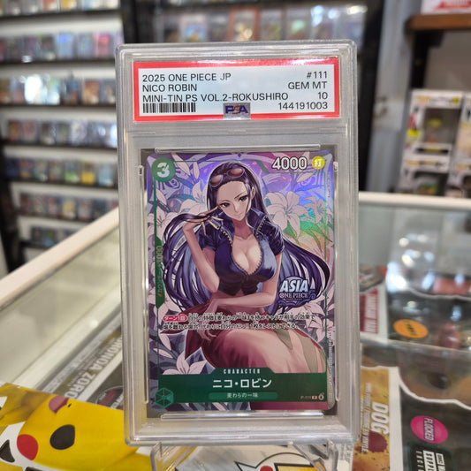 One Piece TCG - Nico Robin Mini Tin Promo [PSA 10]