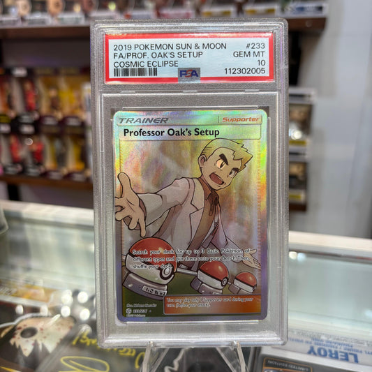 Pokemon TCG - 2019 Cosmic Eclipse Trainer Professor Oak's Set Up [PSA 10]