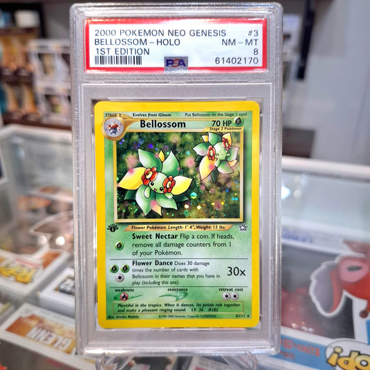 Pokemon TCG - 2000 Neo Genesis 1st Edition Bellossom Holo [PSA 8]