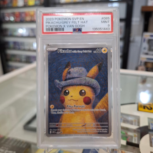 Pokemon TCG - Pikachu with Grey Felt Hat Van Gogh [PSA 9]