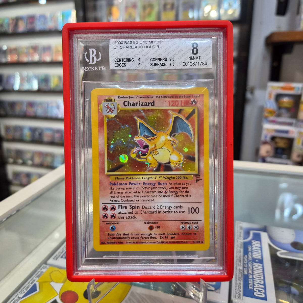 Pokemon TCG - 1999 Charizard Holo Base Set 2 [BGS 8]