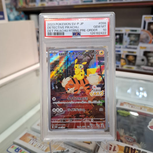 Pokemon TCG - 2023 Detective Pikachu Pre Order Promo [PSA 10]