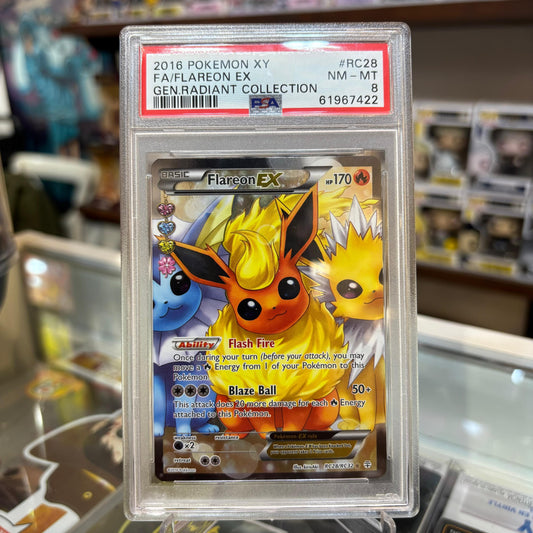 Pokemon TCG - Flareon EX Radiant Collection (PSA 8]