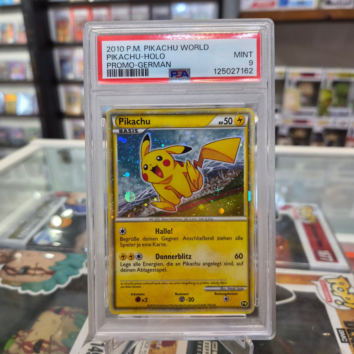 Pokemon TCG - 2010 Pikachu World German Promo [PSA 9]