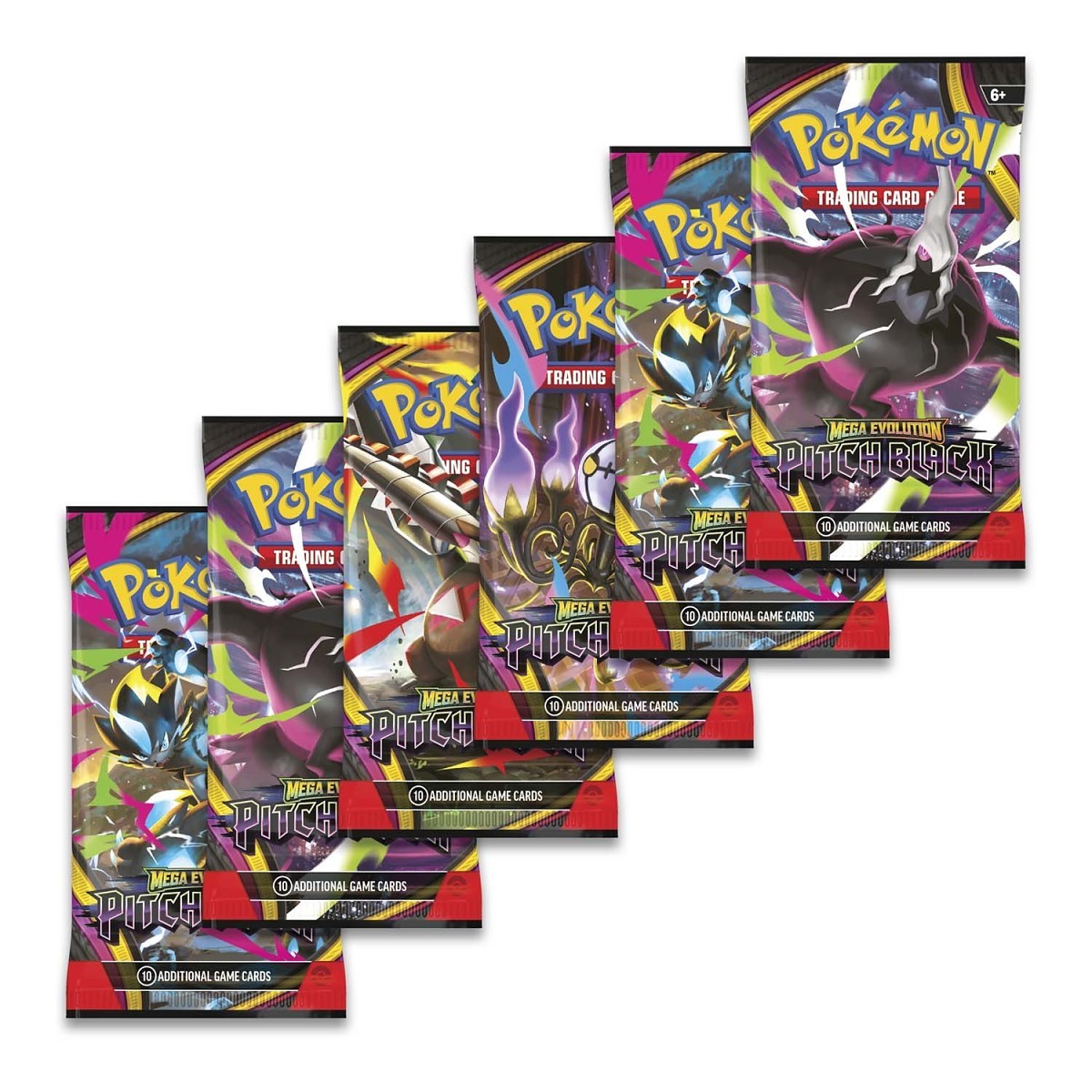 Pokémon TCG - Mega Evolution Pitch Black Booster Bundle [6 Packs]