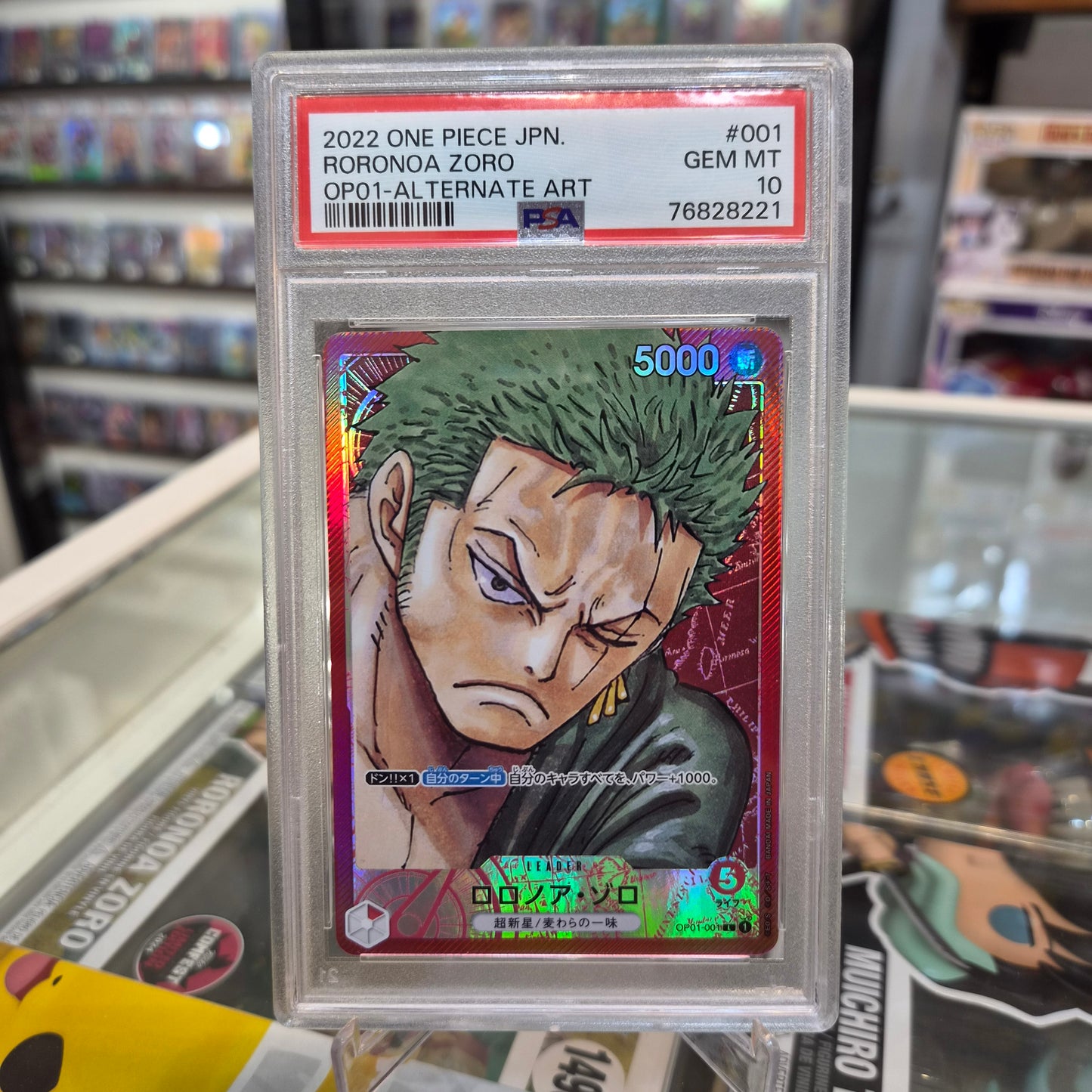 One Piece TCG - Roronoa Zoro Leader [PSA 10]