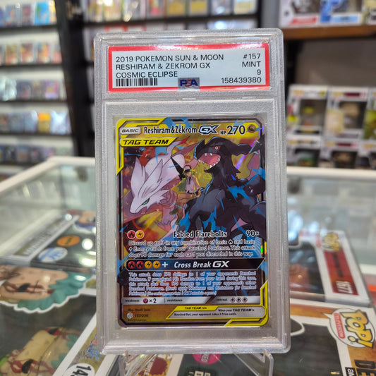 Pokemon TCG - Reshiram & Zekrom GX Tag Team Cosmic Eclipse [PSA 9]