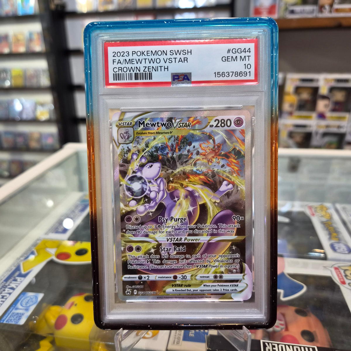 Pokemon TCG - 2023 FA Mewtwo Vstar Crown Zenith [PSA 10]