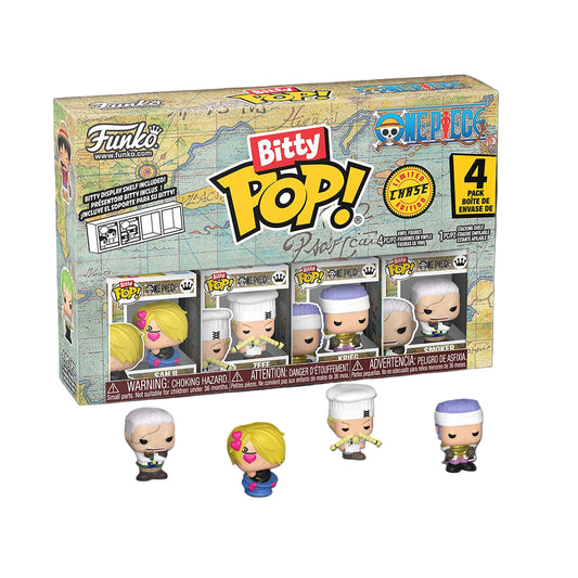 One Piece - Bitty Pop [Sanji/Zeff/Krieg/Smoker](4 Pack)