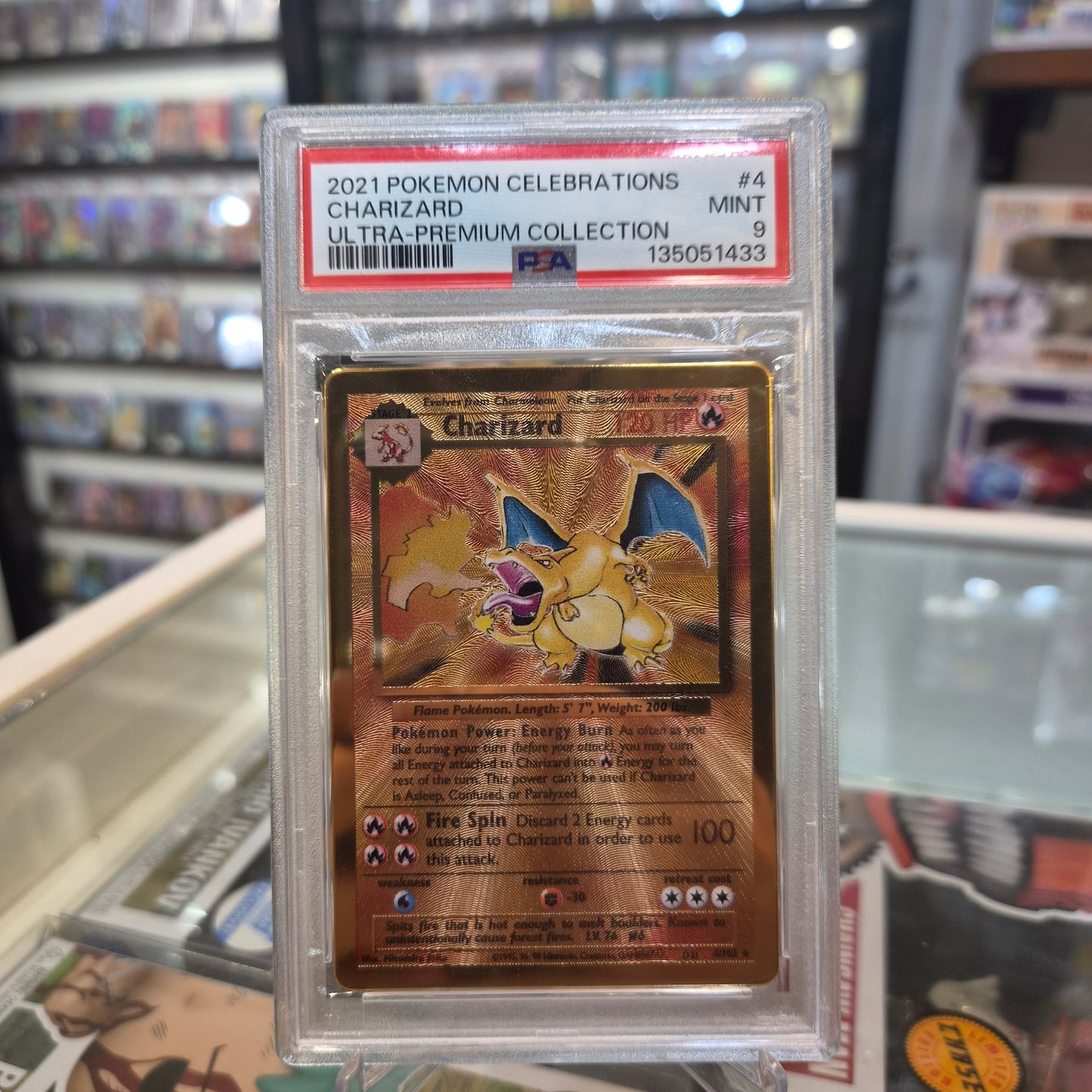 Pokemon TCG - 2021 Charizard UPC Metal Card [PSA 9]