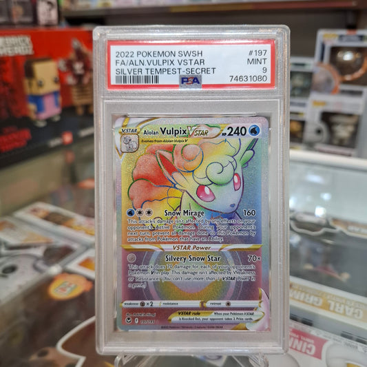 Pokemon TCG - Alolan Vulpix Vstar Secret Rare *Minor Slab Damage* [PSA 9]