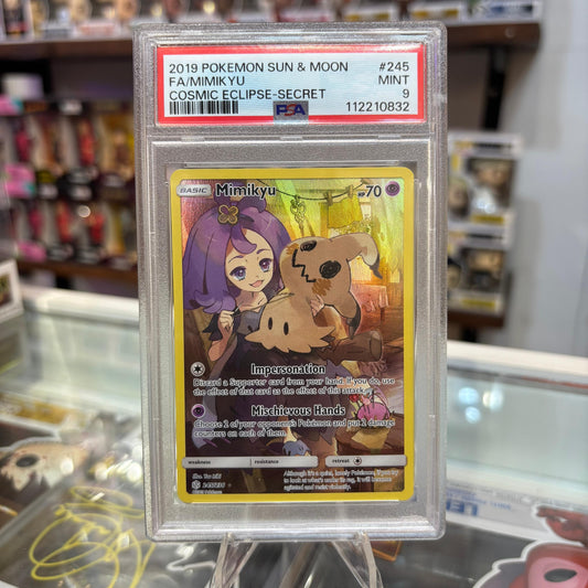 Pokemon TCG - 2019 S & M Cosmic Eclipse Secret Mimikyu FA [PSA 9]
