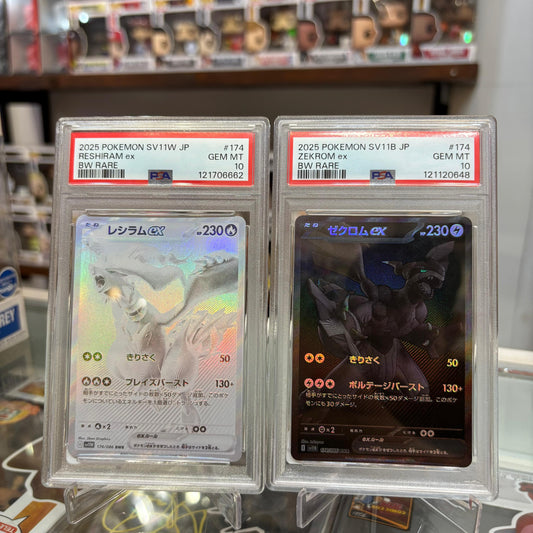 Pokemon TCG - Reshiram EX BWR & Zekrom EX BWR [PSA 10]