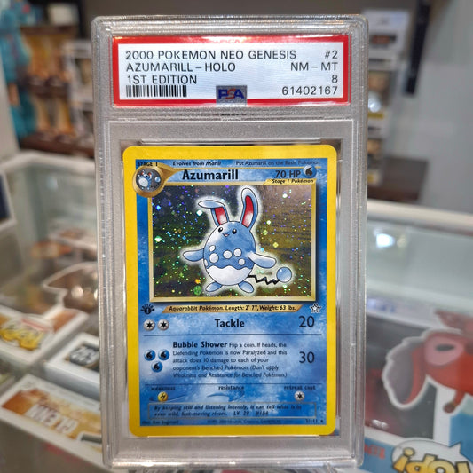 Pokemon TCG - 2000 Neo Genesis 1st Edition Azumarill Holo [PSA 8]