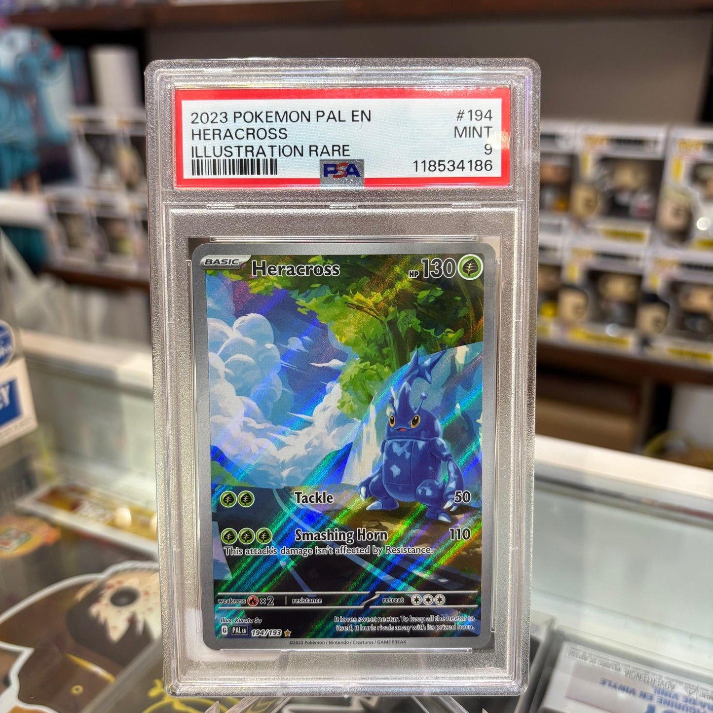 Pokemon TCG - Heracross Illustration Rare [PSA 9]
