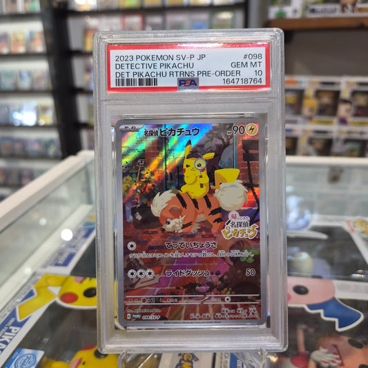 Pokemon TCG - 2023 Detective Pikachu Pre Order Promo [PSA 10]