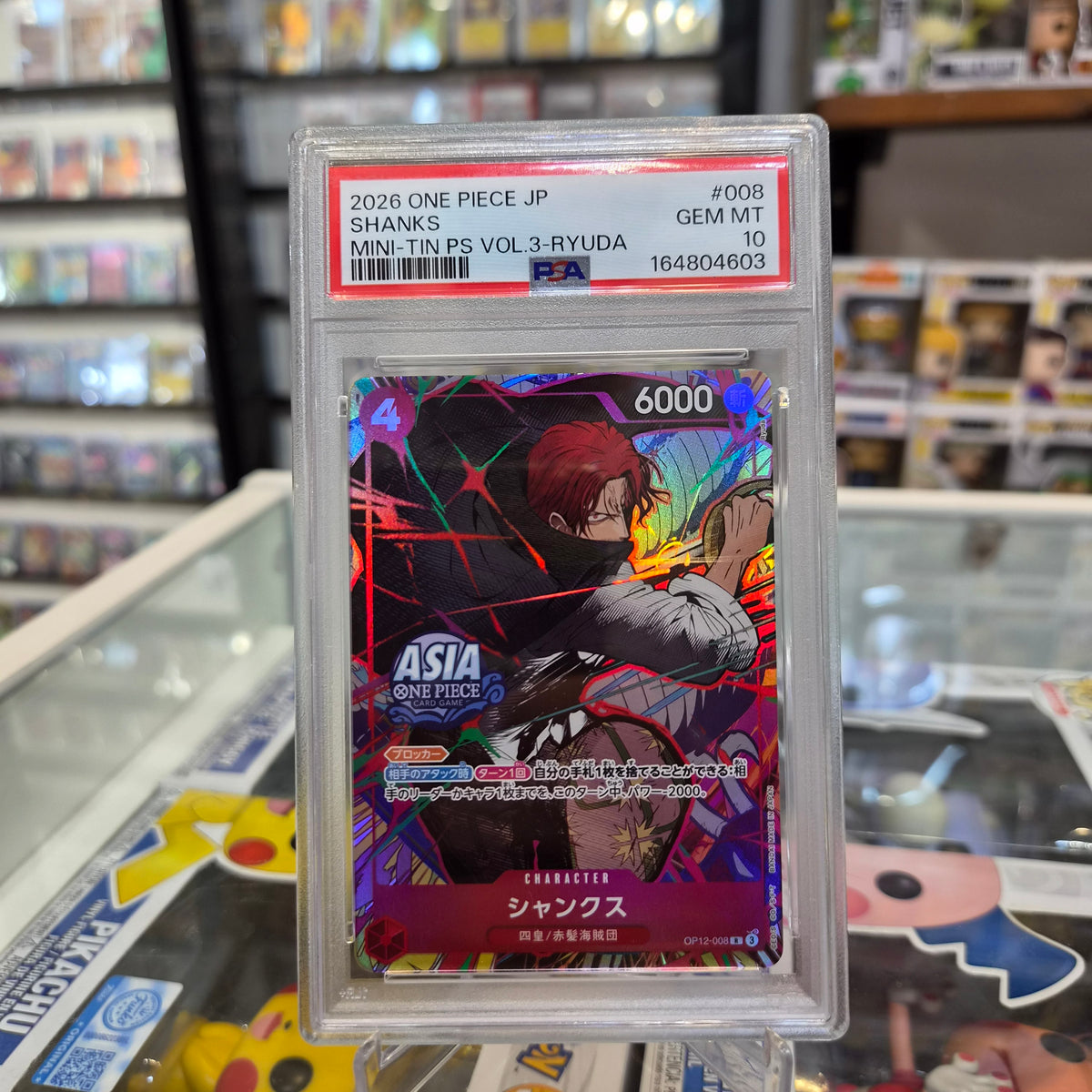 One Piece TCG - Shanks Mini Tin Promo [PSA 10]