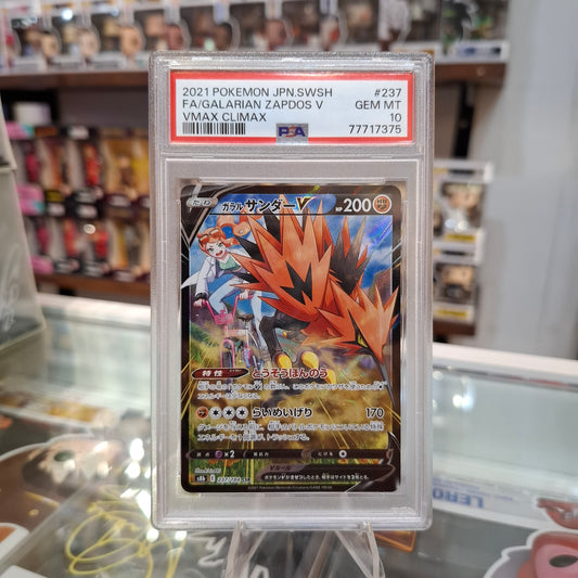 Pokemon TCG - Japanese Galarian Zapdos FA VMAX Climax [PSA 10]